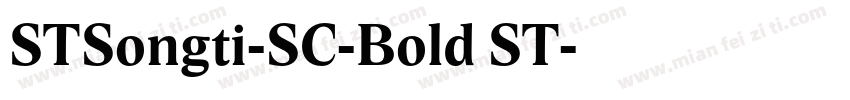STSongti-SC-Bold ST字体转换